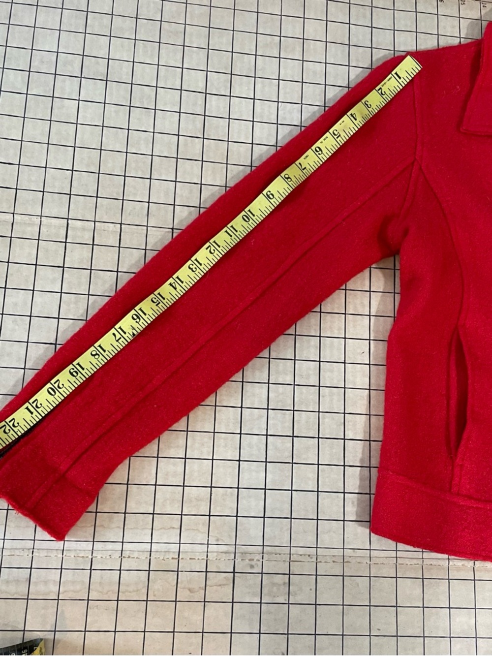 Tahari Vibrant Red Asymmetrical Zip Jacket - Picture 7 of 7